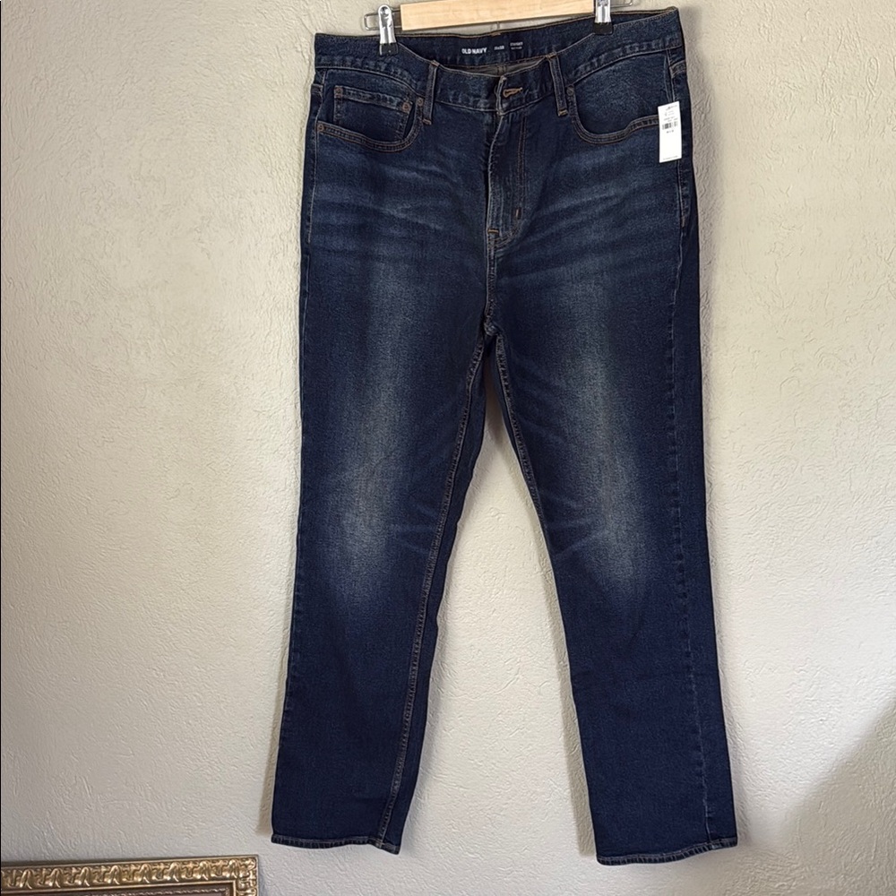Old Navy Men's Dark Blue Straight Jeans